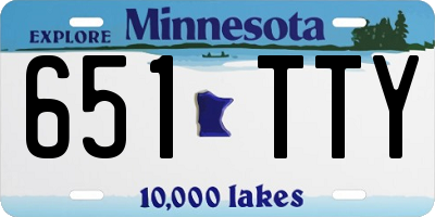MN license plate 651TTY