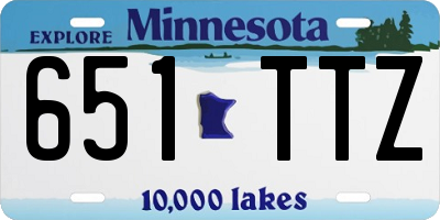 MN license plate 651TTZ
