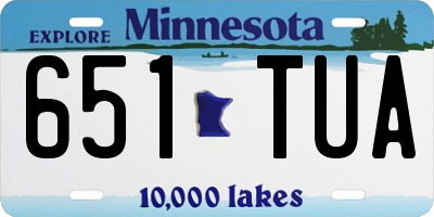 MN license plate 651TUA