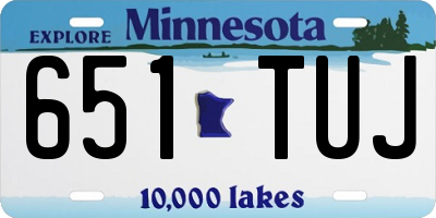 MN license plate 651TUJ
