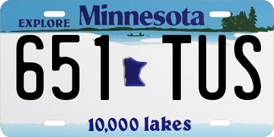 MN license plate 651TUS