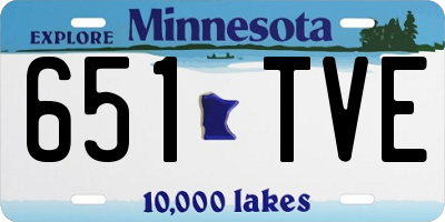 MN license plate 651TVE