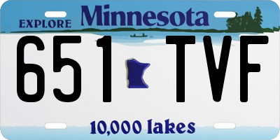 MN license plate 651TVF