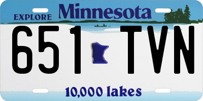 MN license plate 651TVN