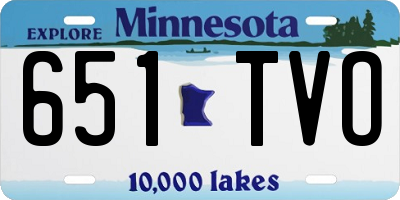 MN license plate 651TVO