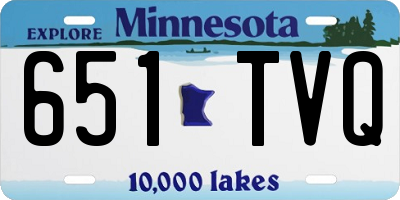 MN license plate 651TVQ