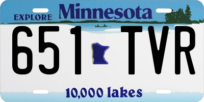 MN license plate 651TVR