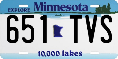 MN license plate 651TVS