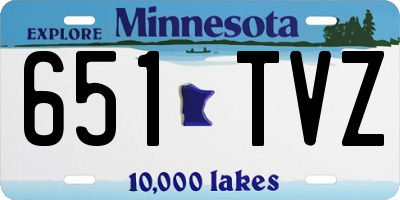 MN license plate 651TVZ