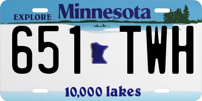 MN license plate 651TWH
