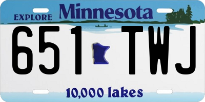 MN license plate 651TWJ
