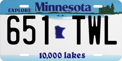 MN license plate 651TWL