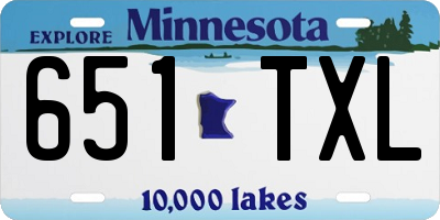MN license plate 651TXL