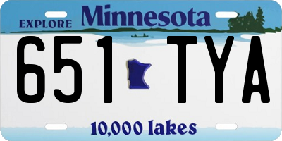 MN license plate 651TYA