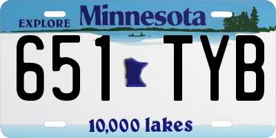 MN license plate 651TYB