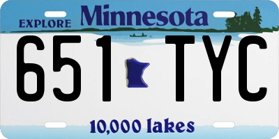 MN license plate 651TYC