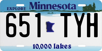 MN license plate 651TYH