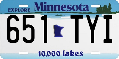 MN license plate 651TYI
