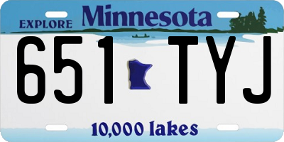 MN license plate 651TYJ