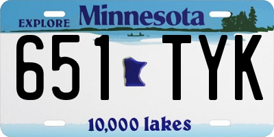 MN license plate 651TYK
