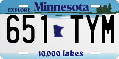 MN license plate 651TYM