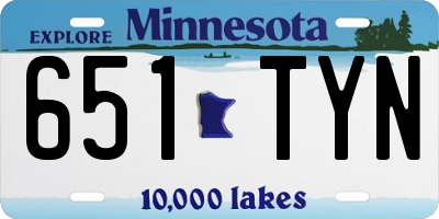 MN license plate 651TYN