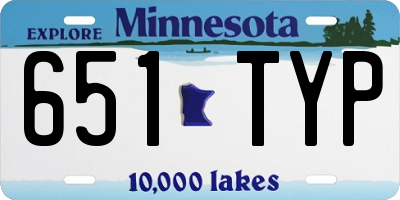 MN license plate 651TYP
