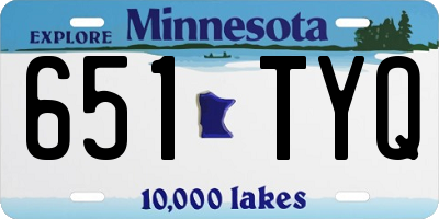 MN license plate 651TYQ