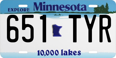 MN license plate 651TYR