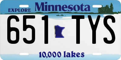 MN license plate 651TYS