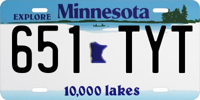 MN license plate 651TYT