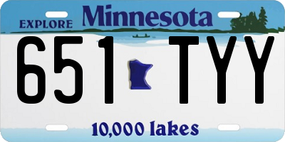 MN license plate 651TYY