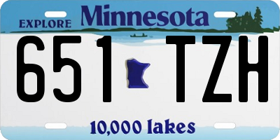 MN license plate 651TZH
