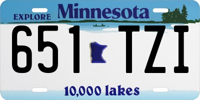 MN license plate 651TZI