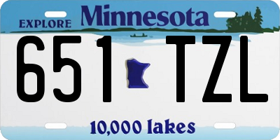 MN license plate 651TZL