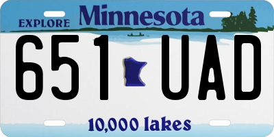 MN license plate 651UAD