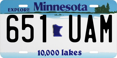 MN license plate 651UAM