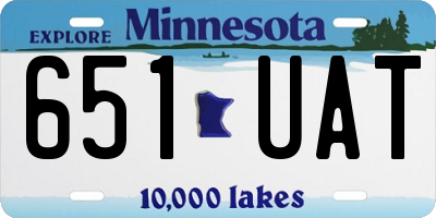 MN license plate 651UAT
