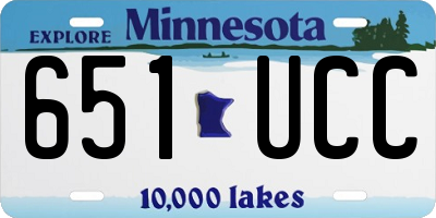 MN license plate 651UCC