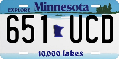 MN license plate 651UCD