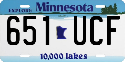 MN license plate 651UCF