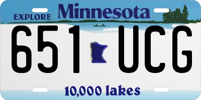 MN license plate 651UCG