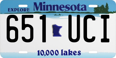 MN license plate 651UCI