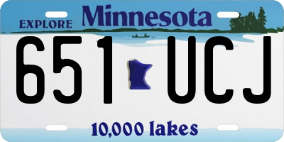 MN license plate 651UCJ