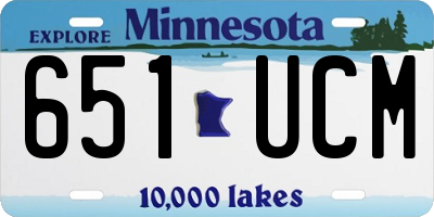 MN license plate 651UCM