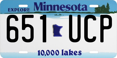MN license plate 651UCP