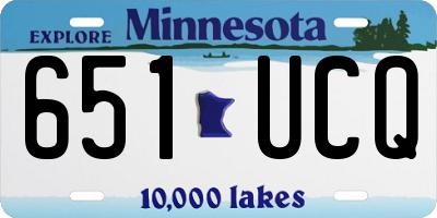 MN license plate 651UCQ