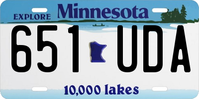 MN license plate 651UDA