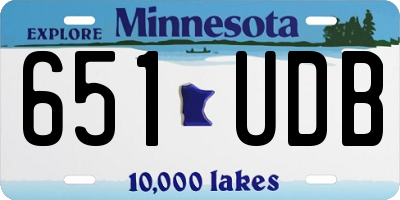 MN license plate 651UDB