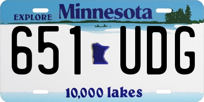 MN license plate 651UDG